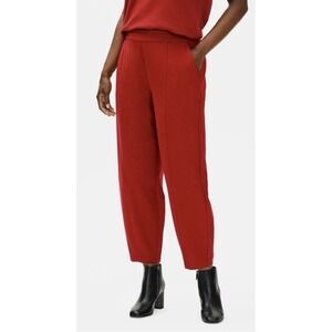 Eileen Fisher Wool Flannel Lantern Pant Red Women's 2XS